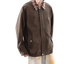 Chaqueta de patchwork con estampado de cuadros