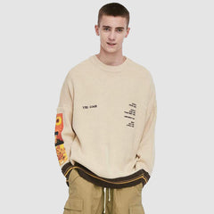 Suéter de punto con estampado de pintura de Van Gogh