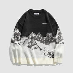 Pullover mit Schneeberg-Print