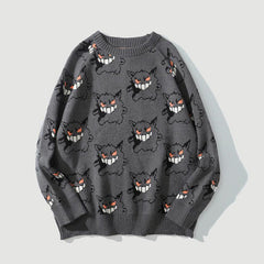 Harajuku Cartoon Strickpullover