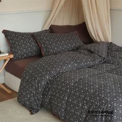 Anaya Rose French Vintage Bedding Set - Black + Brown