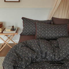 Anaya Rose French Vintage Bedding Set - Black + Brown