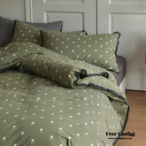 Anaya Rose French Vintage Bedding Set - Green + Brown