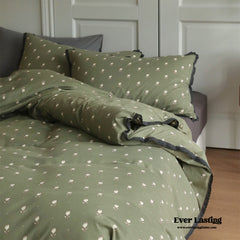 Anaya Rose French Vintage Bedding Set - Green + Brown