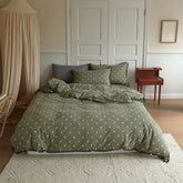 Anaya Rose French Vintage Bedding Set - Green + Brown
