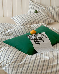 Parker Minimalist Striped Bedding Set - Khaki & Gray