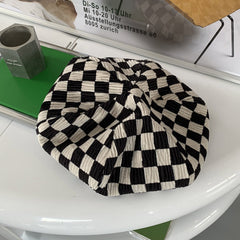 Baskenmütze mit Schachbrettmuster