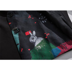 Blazer con estampado de dibujos animados