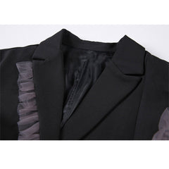 Blazer con encaje floral