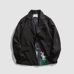 Blazer con estampado de dibujos animados