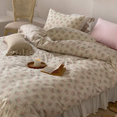 Blossom Floral Bedding Set - Cream Pink