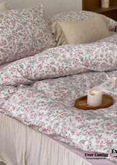 Blossom Floral Bedding Set - White Pink