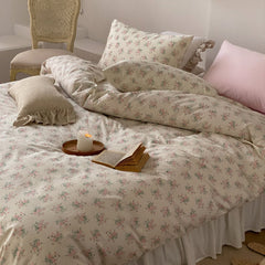 Blossom Floral Bedding Set - White Pink