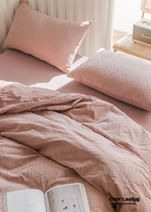 Boho Tufted Bedding Set - Pink
