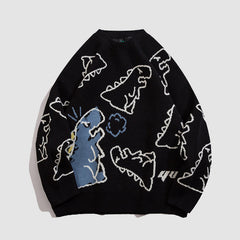 Pullover mit Dinosaurier-Print