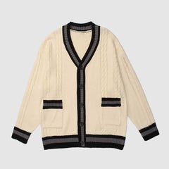 Strickjacke mit einfacher Naht