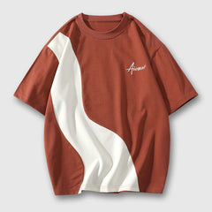 Camiseta informal de contraste