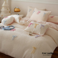 Charlotte Sweet Bow Sherpa Bedding Set