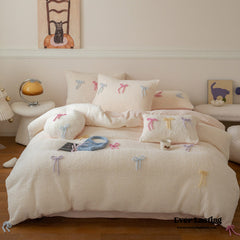 Charlotte Sweet Bow Sherpa Bedding Set