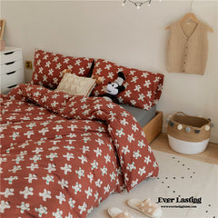 Christmas Gingerbread Jersey Knit Bedding Set