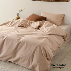 Clara Vintage Minimalist Striped Bedding Set - Pink