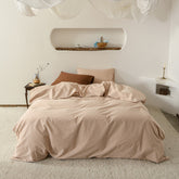Clara Vintage Minimalist Striped Bedding Set - Pink