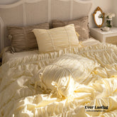 Coquette Ruffle Bedding Set with Ties - Yellow