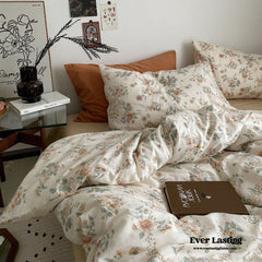 Cottage Floral Bedding Set - Orange Beige (Final Sale)