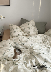 Cottage Floral Bedding Set - Yellow Green