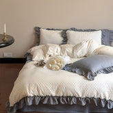 Cottage Inspired Ruffle Bedding Set - Soft Blue