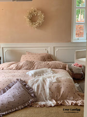 Cottage Pink Ruffle Bedding Set