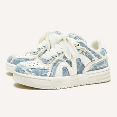 Zapatillas de mezclilla con patchwork