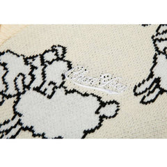 Niedlicher Cardigan mit Schafmuster und V-Ausschnitt