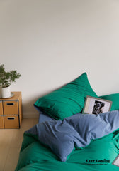 Duo-Bettwäscheset - Grün + Blau