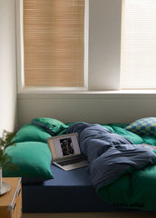 Duo-Bettwäscheset - Grün + Blau