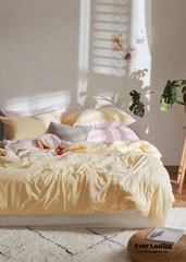 Duo Bedding Set - Yellow + Pink