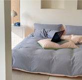 Duo Waffle Bedding Set - Baby Pink + Blue