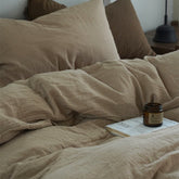 Evelyn Retro Double Gauze Bedding Set - Beige Brown