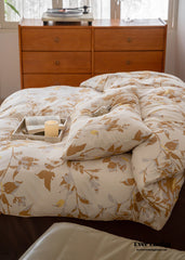 Fall Jersey Knit Floral Bedding Bundle