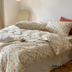 Floral Bedding Set - Beige