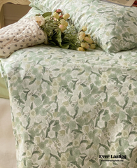Floral Bedding Set - Green
