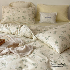 Juego de cama floral - Amarillo