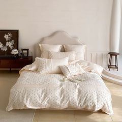 Floral Hand Embroidered Bedding Set