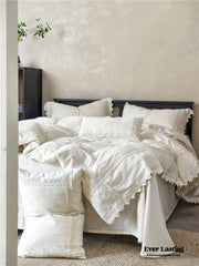 Fontainebleau Linen Cotton Embroidered Floral Bedding Set