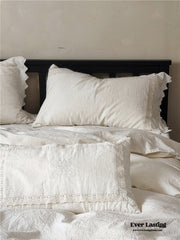 Fontainebleau Linen Cotton Embroidered Floral Bedding Set