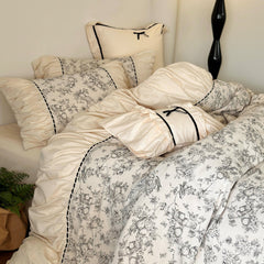 French Black Lace Bedding Bundle