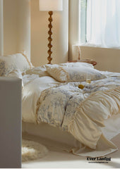 French Vintage Long-Staple Cotton Ruffle Bedding Bundle