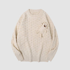 Pullover für Puppen mit Taschenbär