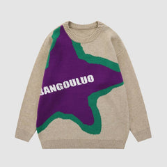 Jacquardpullover mit Sternmuster
