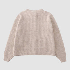 Strickjacke mit Tulpenstickerei